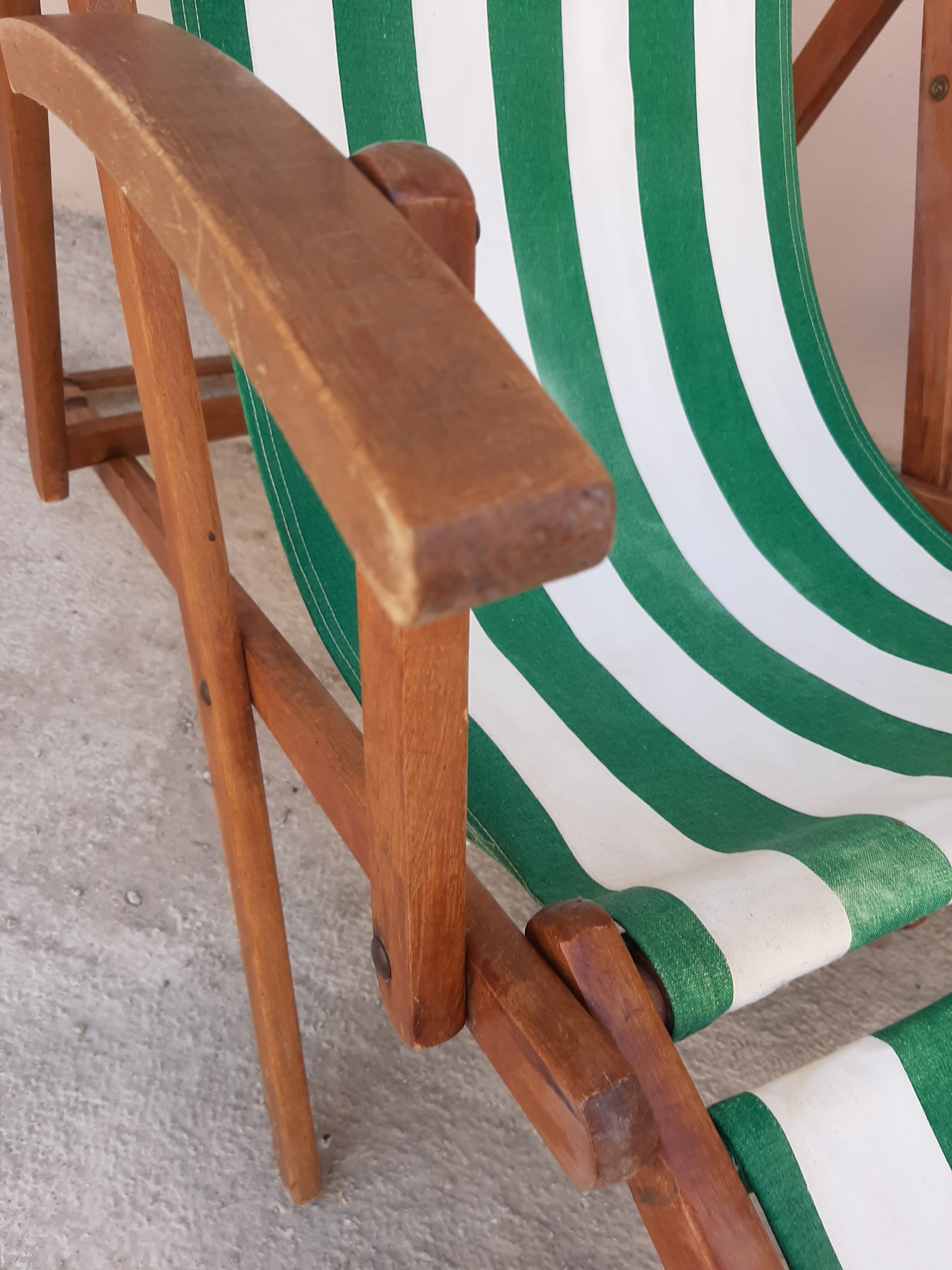 Pair of Chilean vintage sunbeds