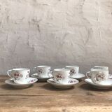 Six old porcelain coffee cups