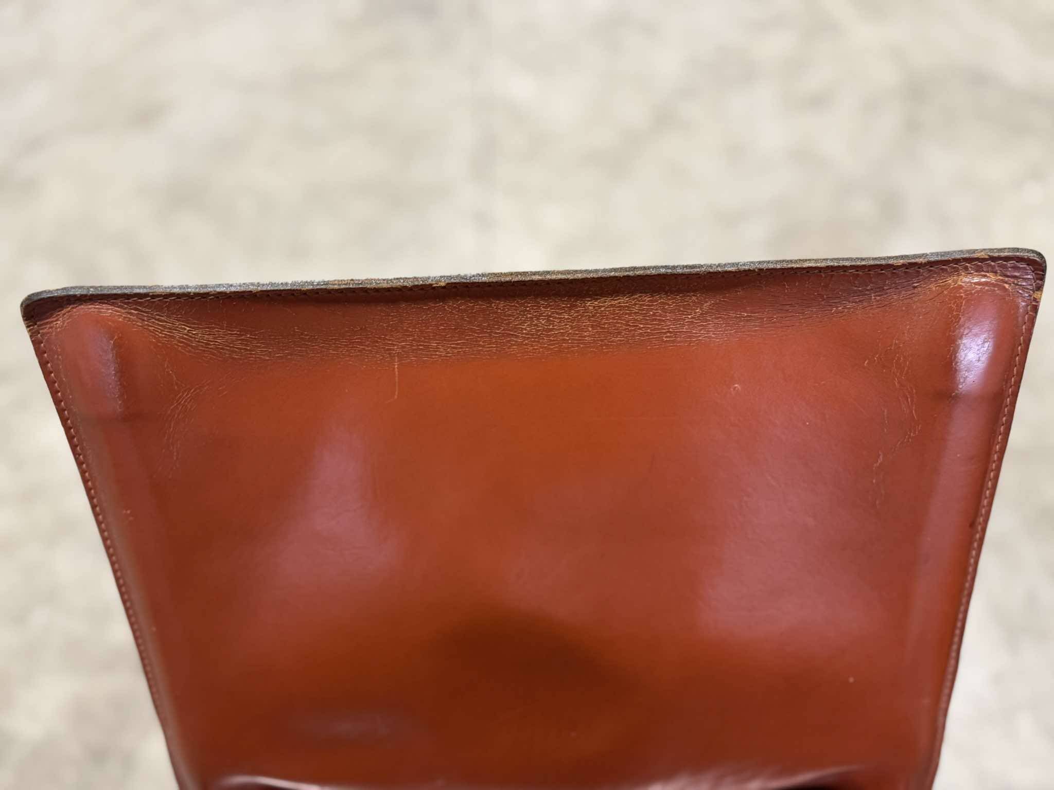 Cassina 6x Cab 412 burgundy by Mario Bellini NP : 9000€