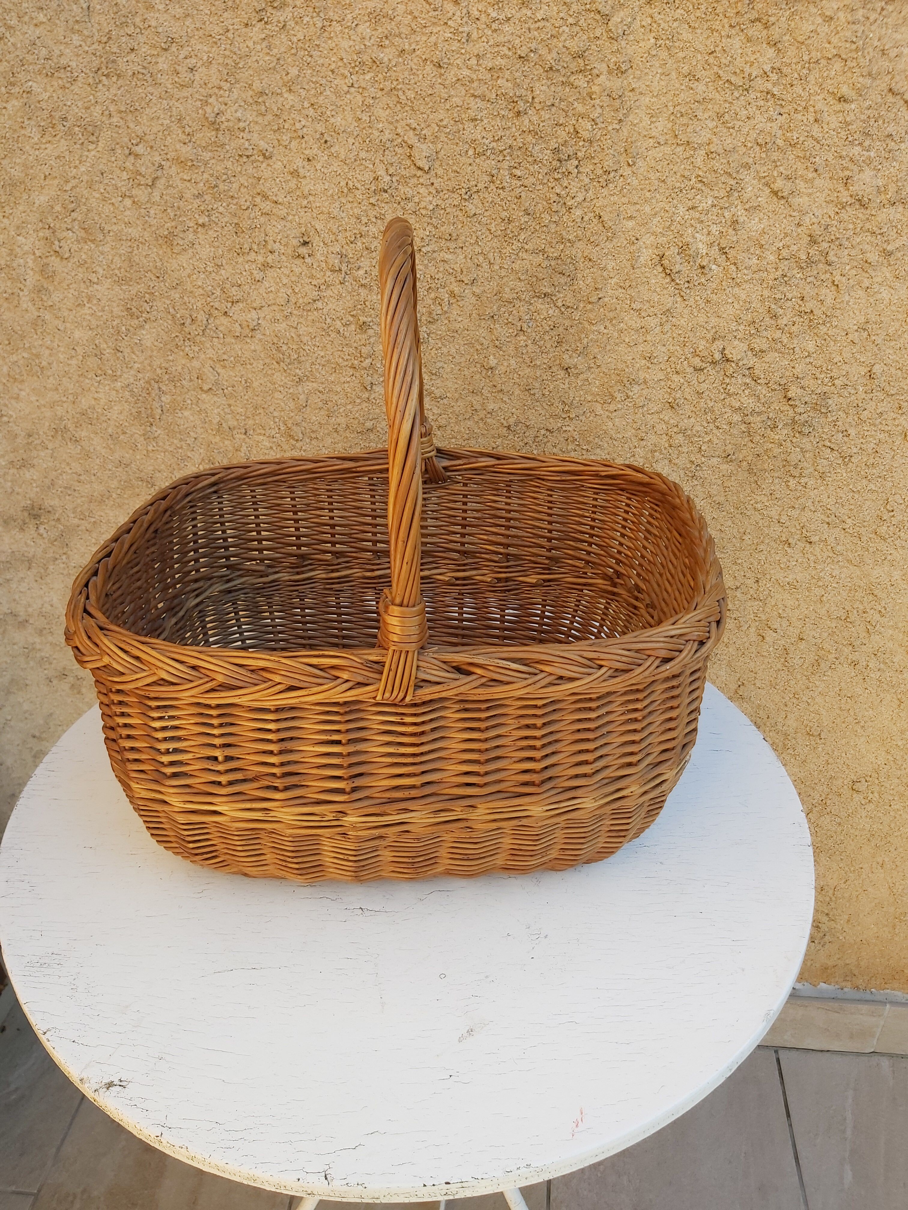 Vintage wicker basket