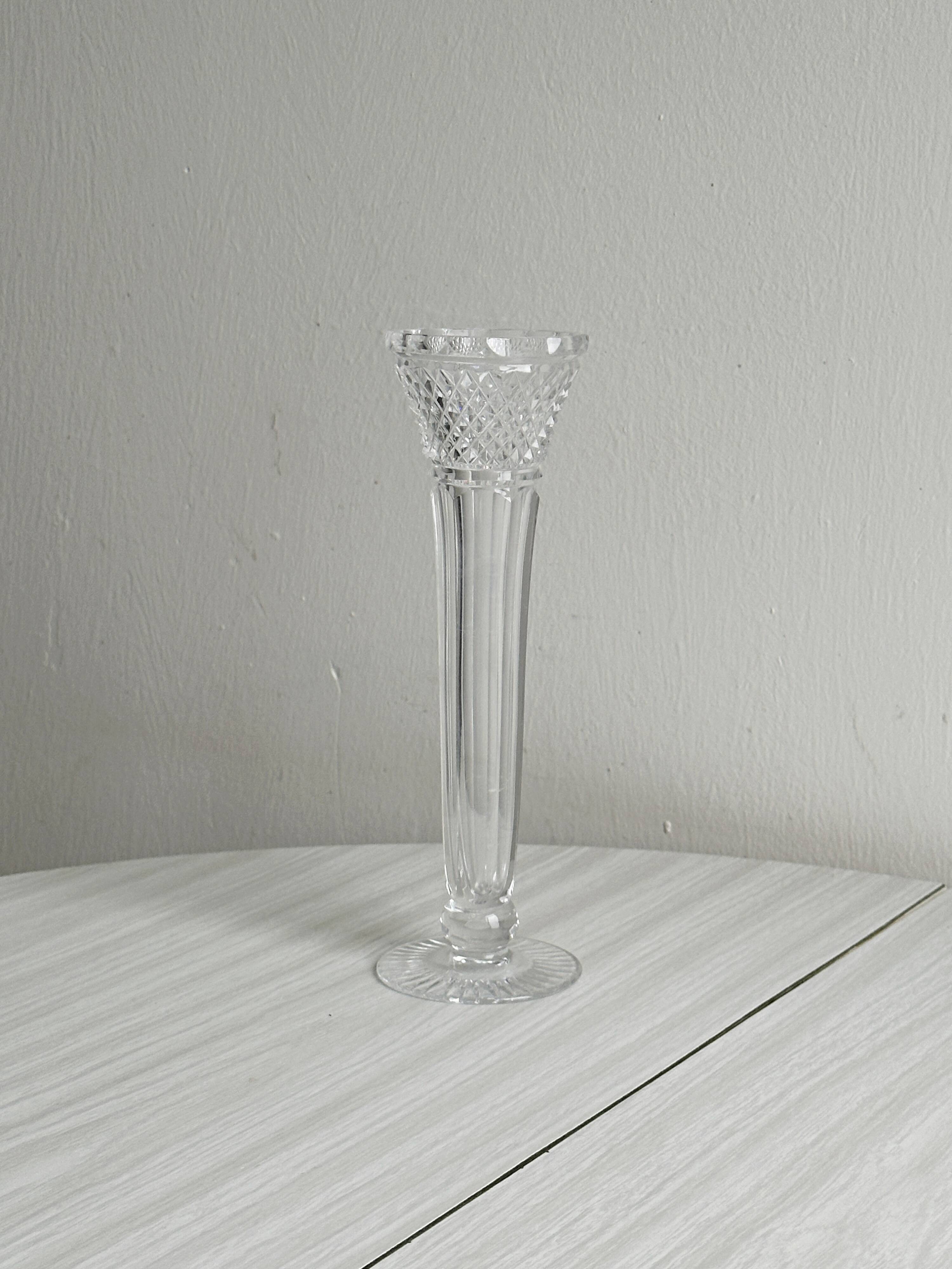 thick transparent glass bud vase