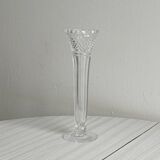 thick transparent glass bud vase