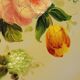 Napoleon III Painted Sheet Metal Tray Painted Metal Floral Decor Diameter 44.5
