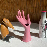 Vase soliflore fig hand in vintage ceramic 70s