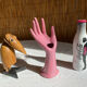 Vase soliflore fig hand in vintage ceramic 70s