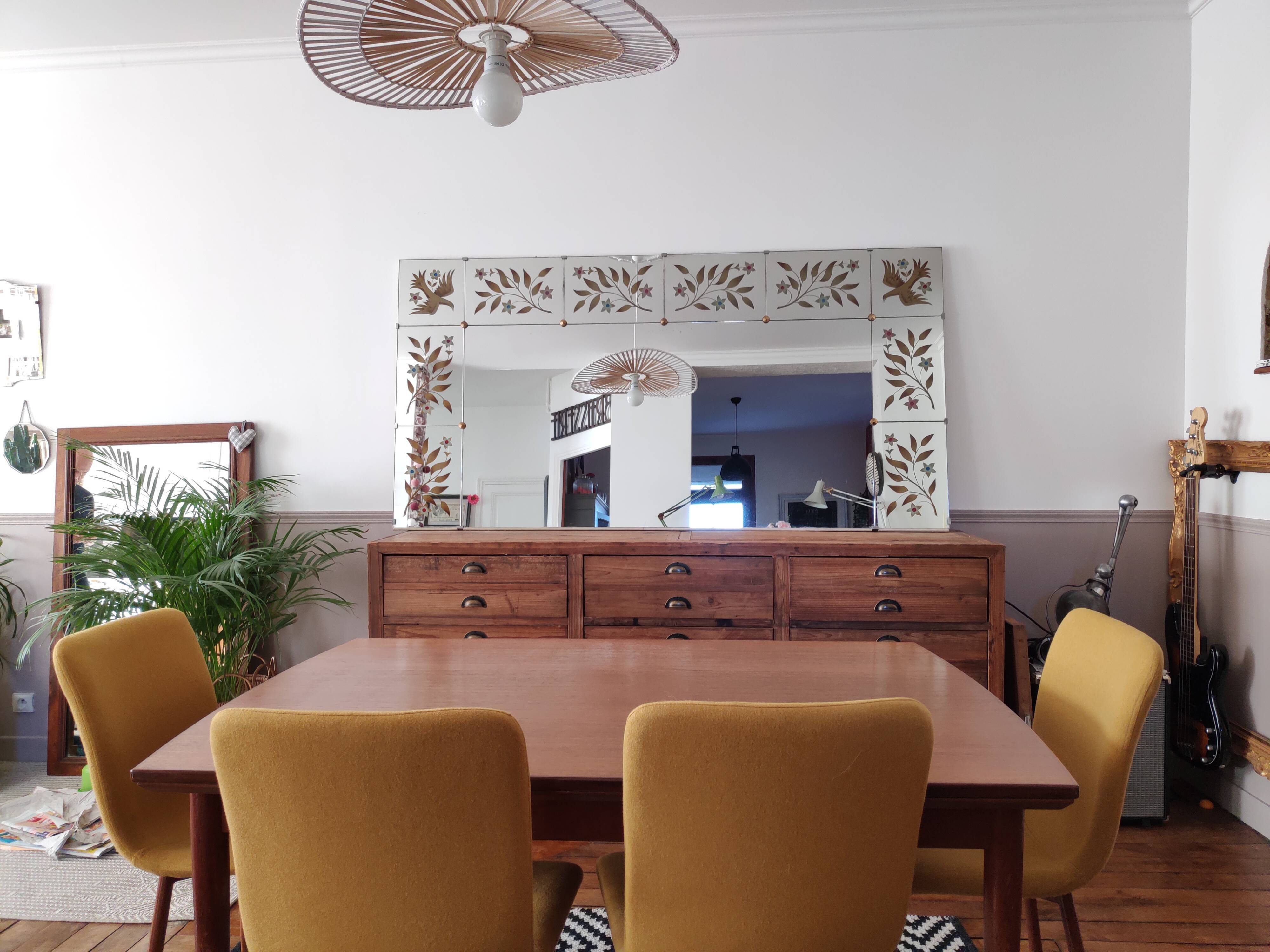 Large old Bistro brasserie mirror at mercury 198x101cm