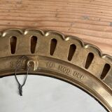 Vintage golden brass sun/flower mirror