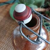 Bouteille en grès vernissé brun 1L