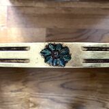 Console en bois sculpté et marbre gris