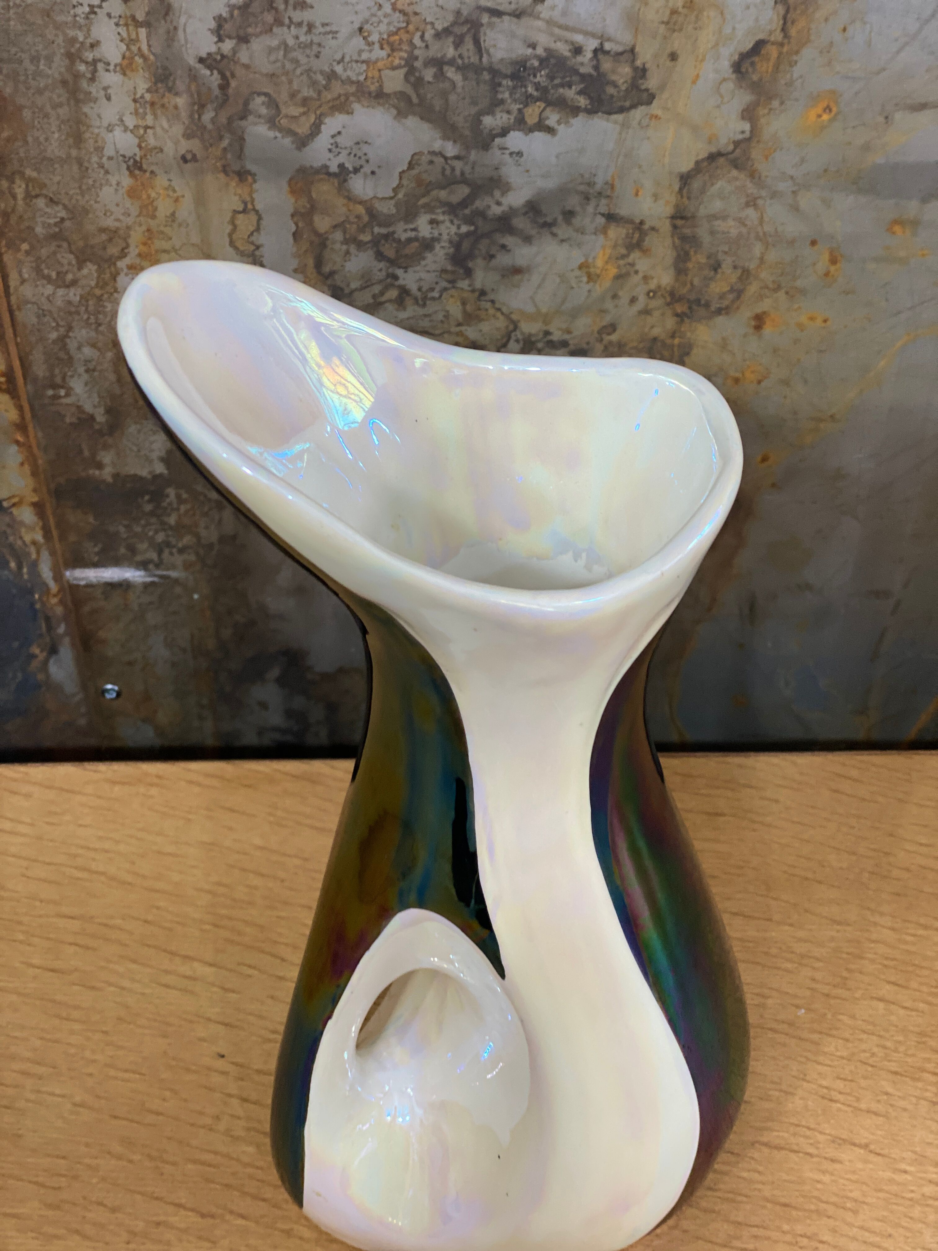 Signed glazed ceramic vase