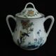 Limoges sugar bowl Michelaud freres exotic bird motif “indiana”