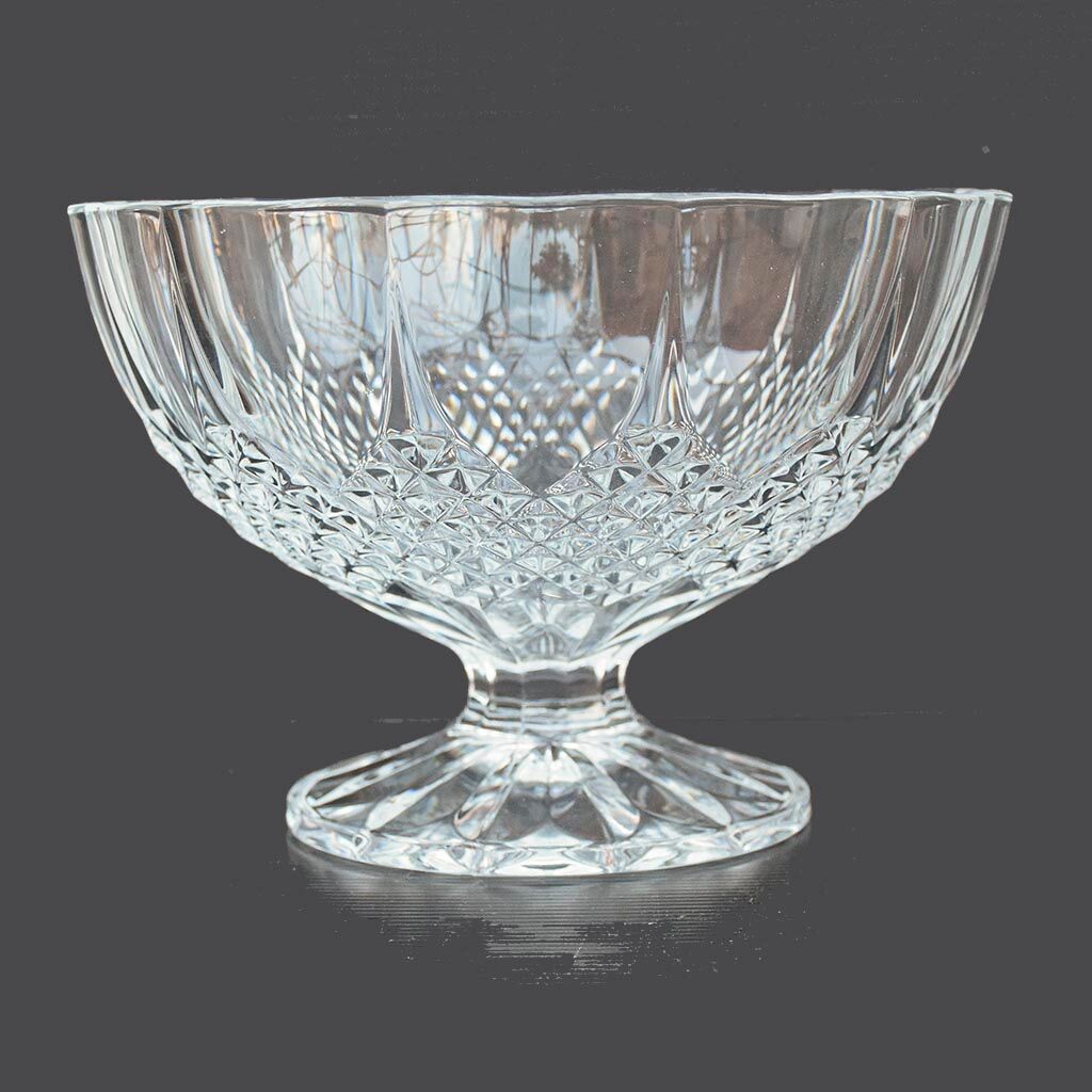 Compotier cup on foot flat servant cup pedestal crystal