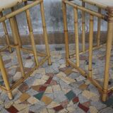 Pair of vintage rattan bedside tables