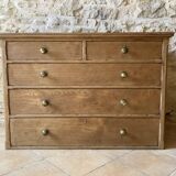 Old solid wood 5-drawer chest of drawers