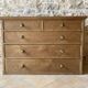 Old solid wood 5-drawer chest of drawers