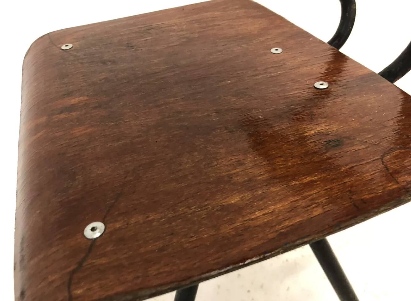 Vintage industrial child s chair, school chair, Dutch design