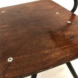 Vintage industrial child s chair, school chair, Dutch design