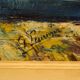 Oil painting on marine canvas sailing port Ginette Miraillet