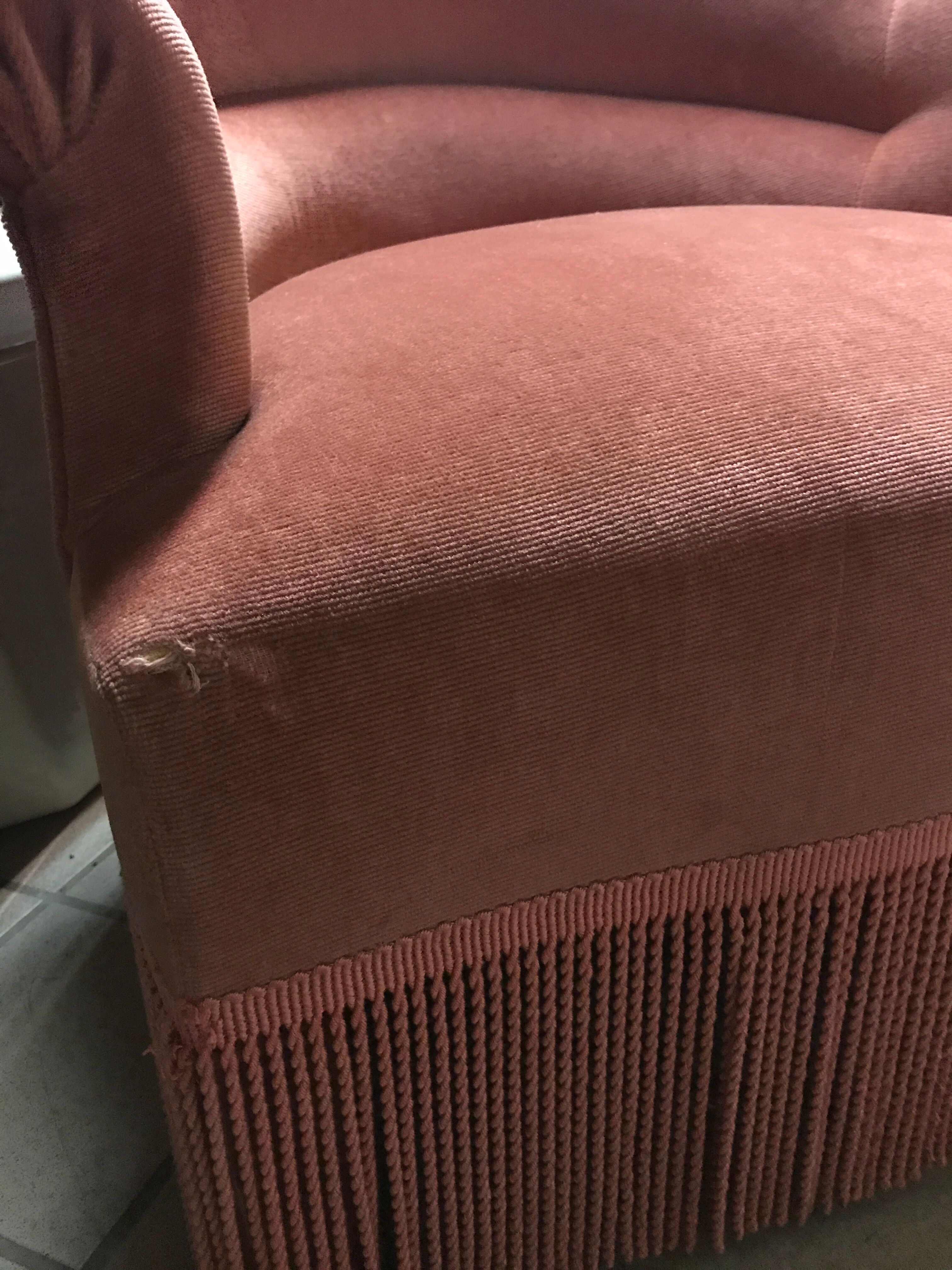 Pink toad armchair