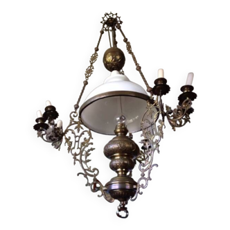 Lustre   Lampe à pétrole