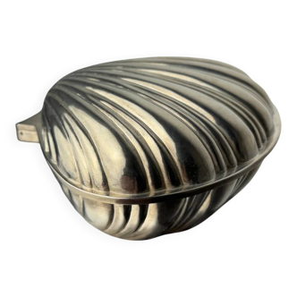 Shell jewellery box, silver plated, Italy, 1980s