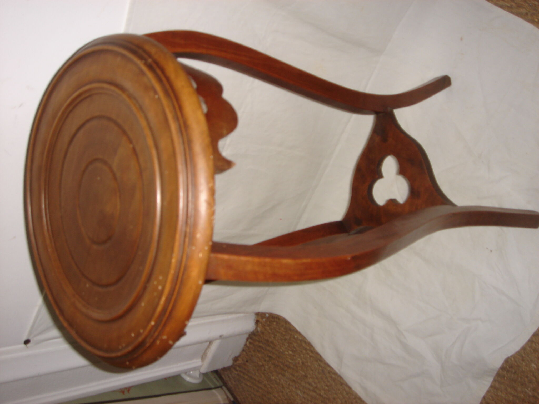 Harness plant dating back to early 20th end table wooden