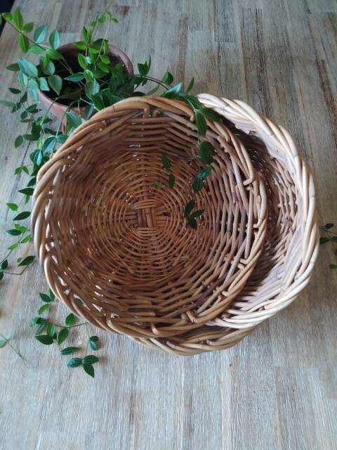 Vintage woven wicker basket