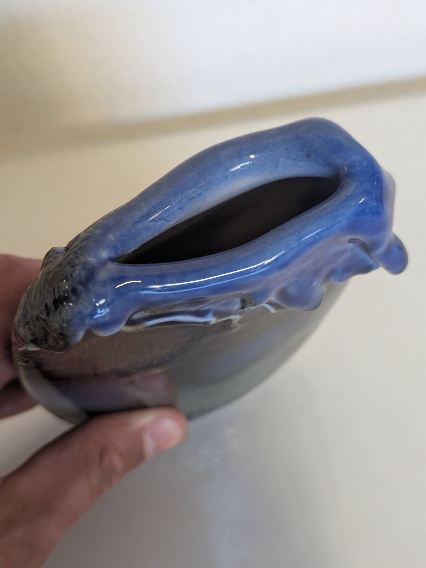 Sculptural glazed ceramic vase – Set of 3 pieces