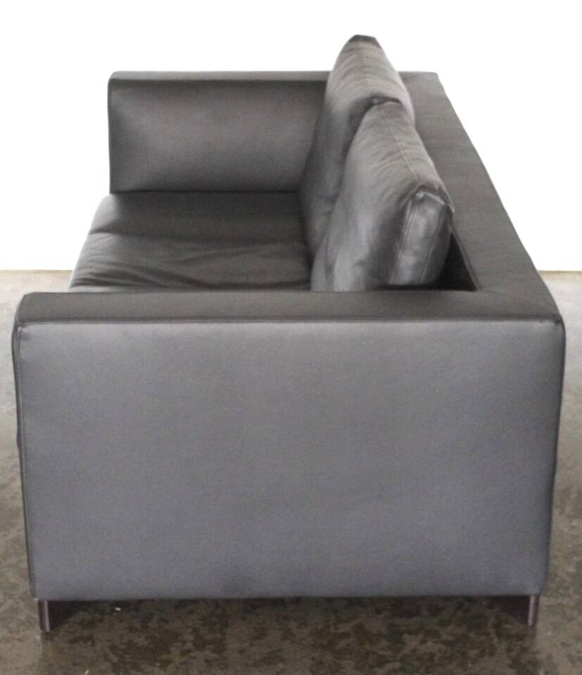 Feng black leather sofa by Didier Gomez for Ligne Roset