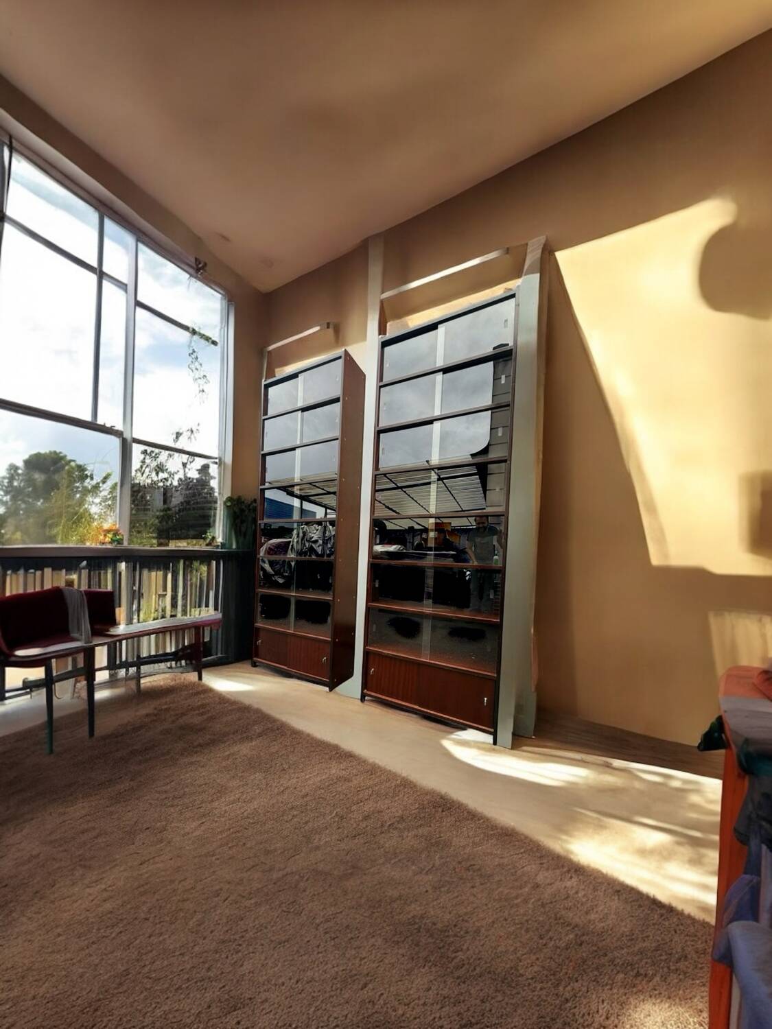 Pair of vintage display bookcases – 1960s