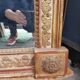 Miroir dore et rechampi en gris d'epoque louis xvi