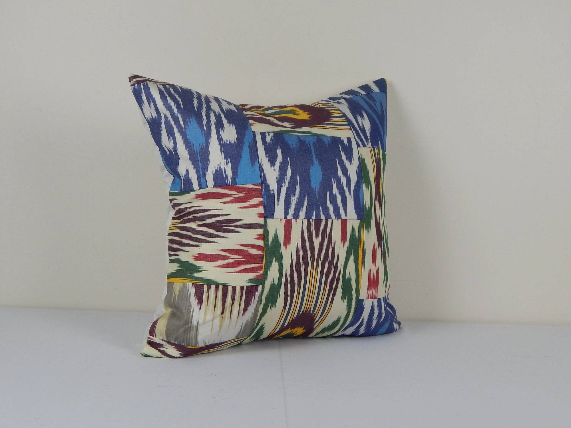 Vintage ikat cushion cover 51x51 cm