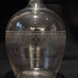 Engraved glass carafe circa 1900