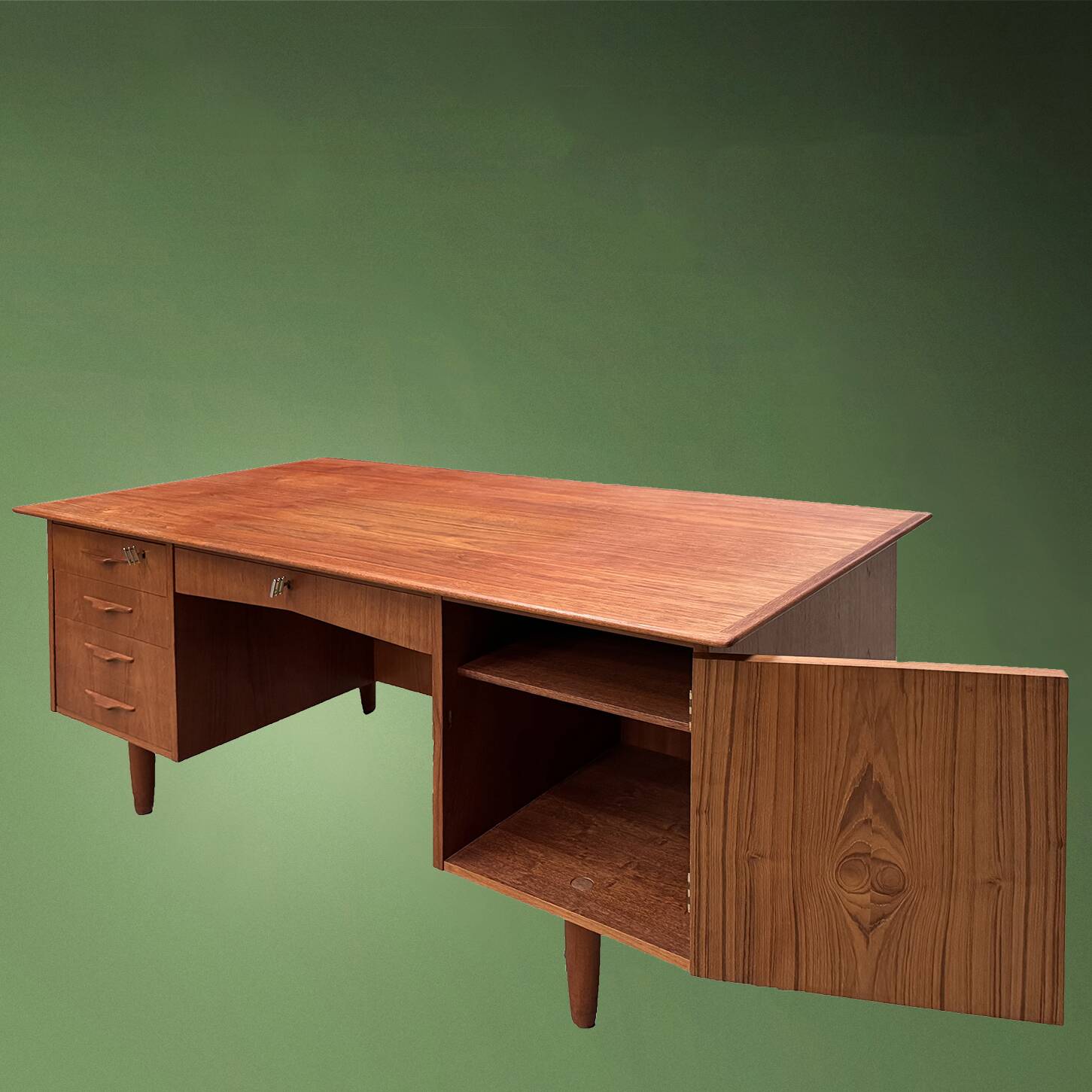Bureau scandinave vintage en teck