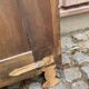 Vintage coat rack wardrobe in solid walnut from the 1930s.
