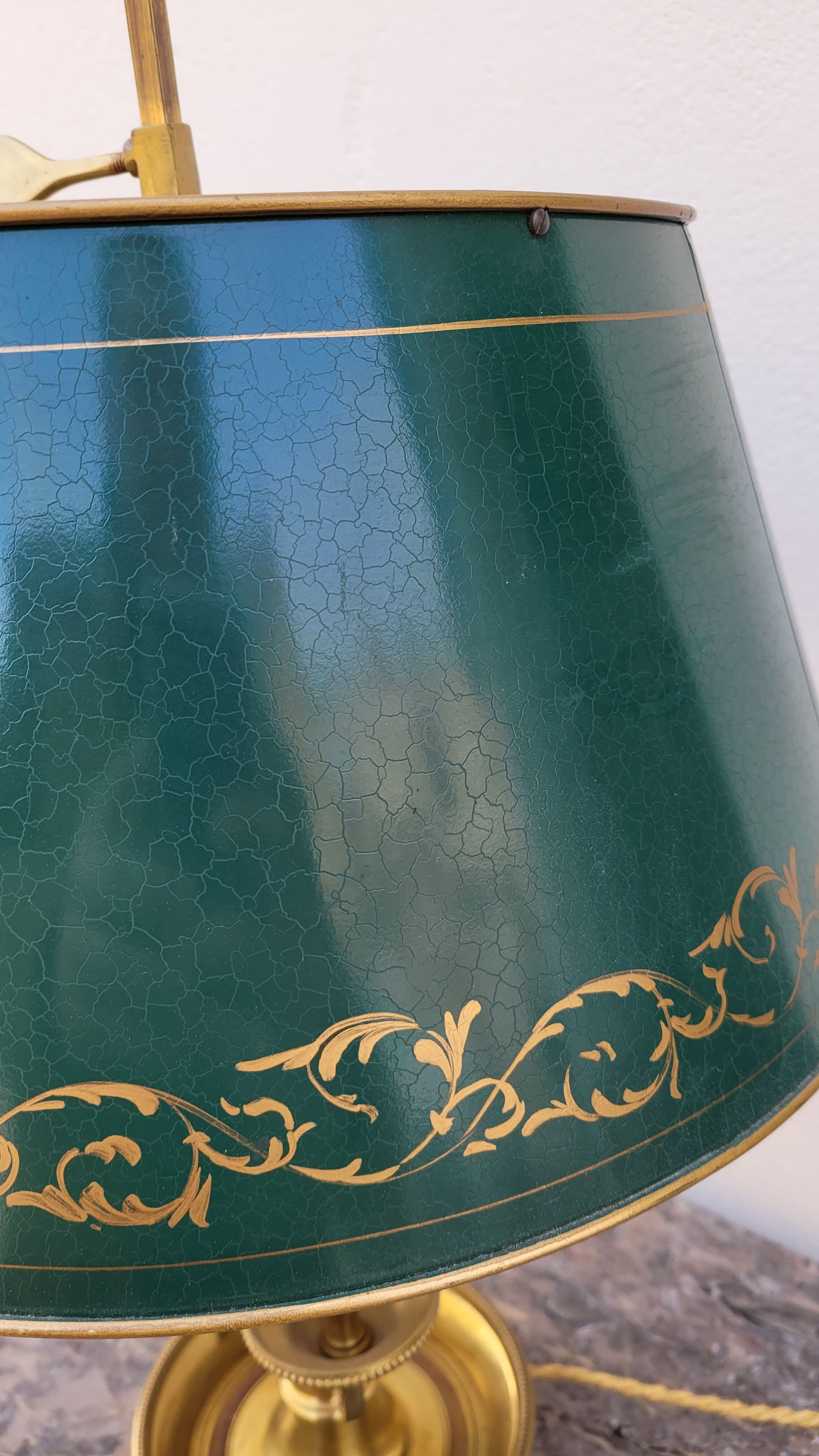 Empire style hot water bottle lamp in bronze