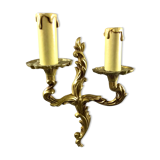 Louis XV style bronze wall lamp with 2 lights
