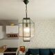 Vintage geometric pendant lamp 50s