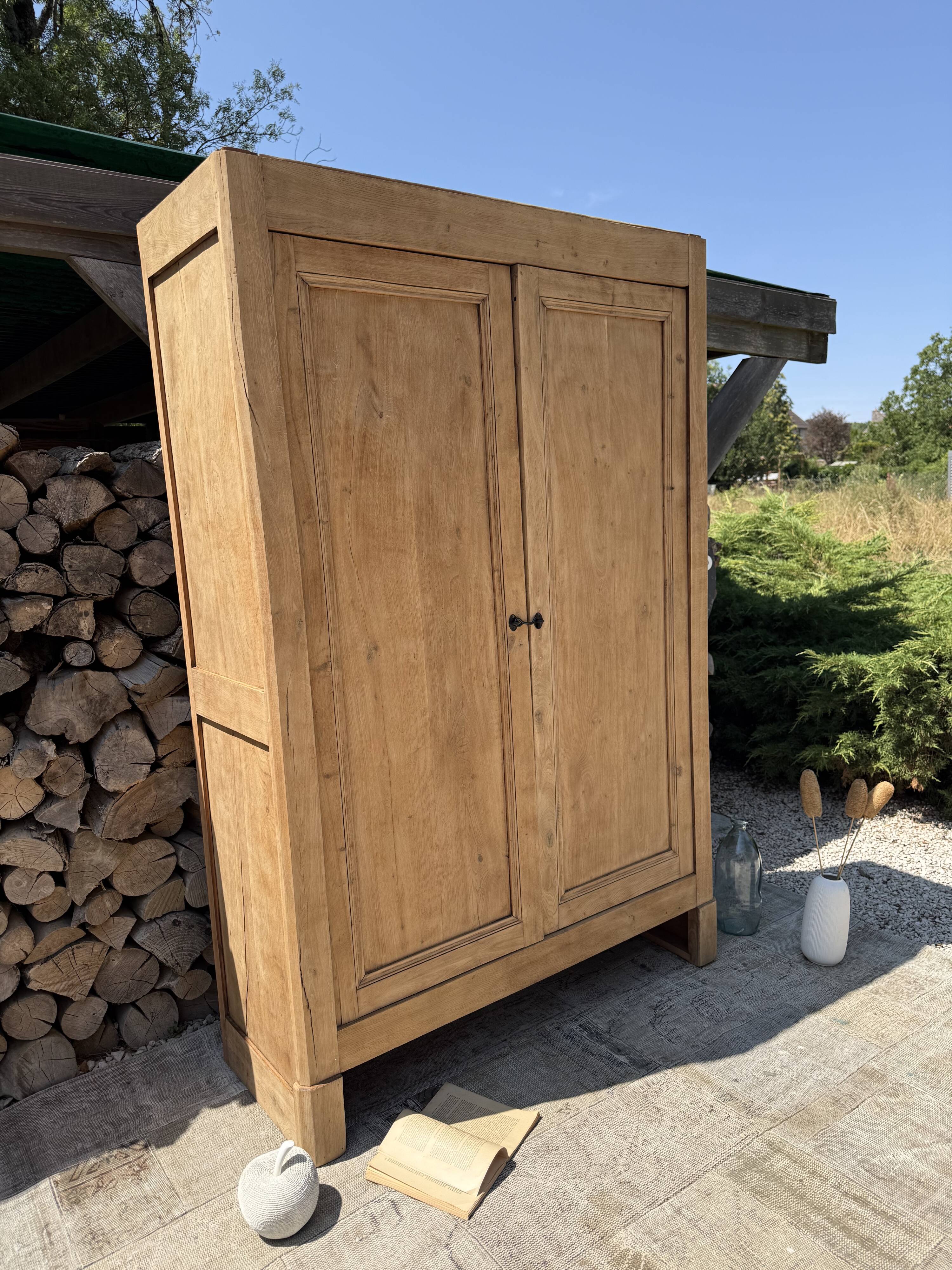 Renovated solid wood wardrobe