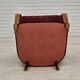 1960s, Danish armchair, cherry-red furniture velour.