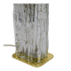 Pair of large glass ice table lamps by J.T. Kalmar "Frankenberg" with illuminated base.