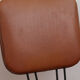 Vintage chair 1960 skai brown feet black iron