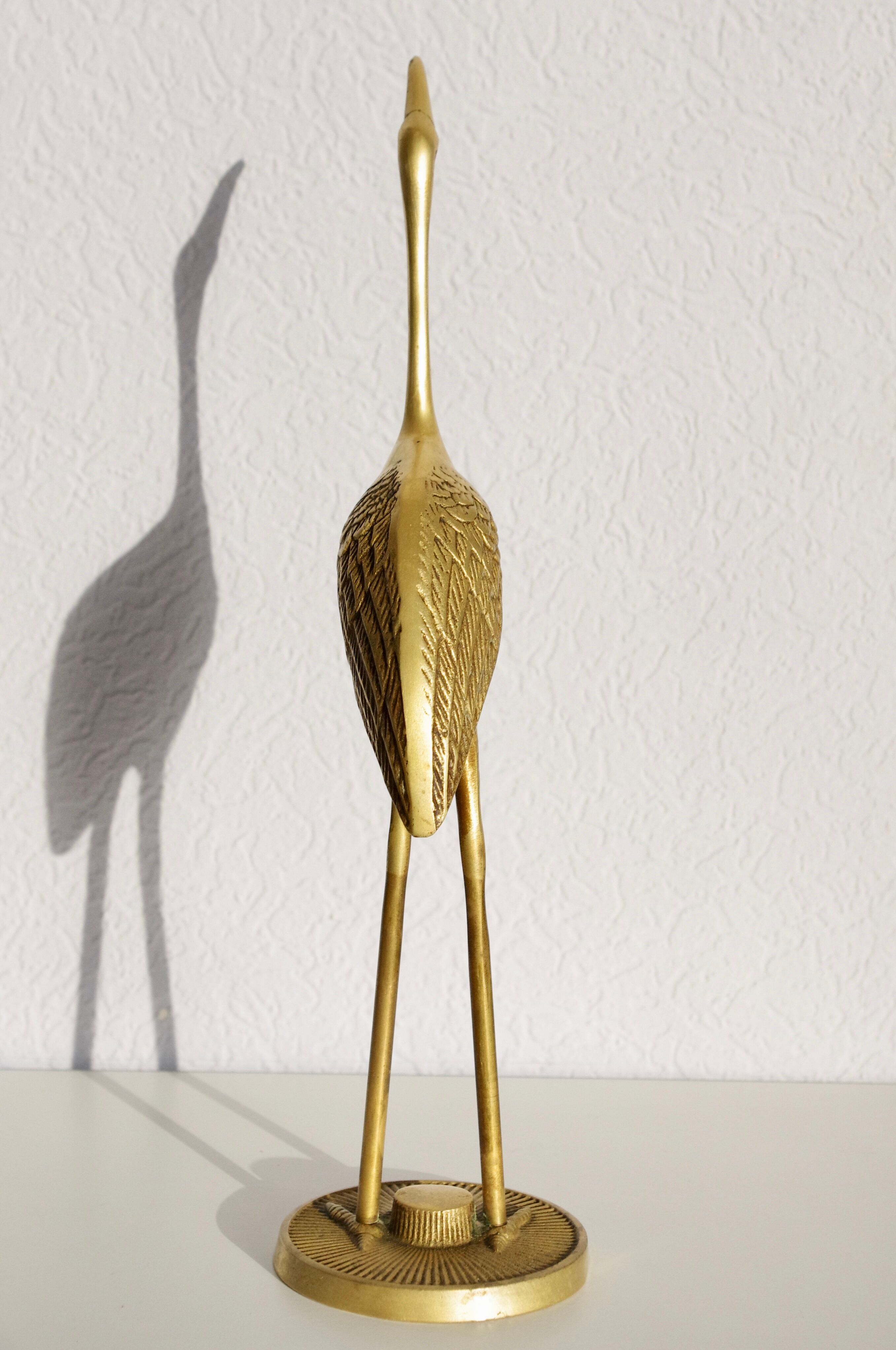 Brass heron 30cm
