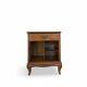 Antique Italian bedside table in solid walnut, 1920s/1930s