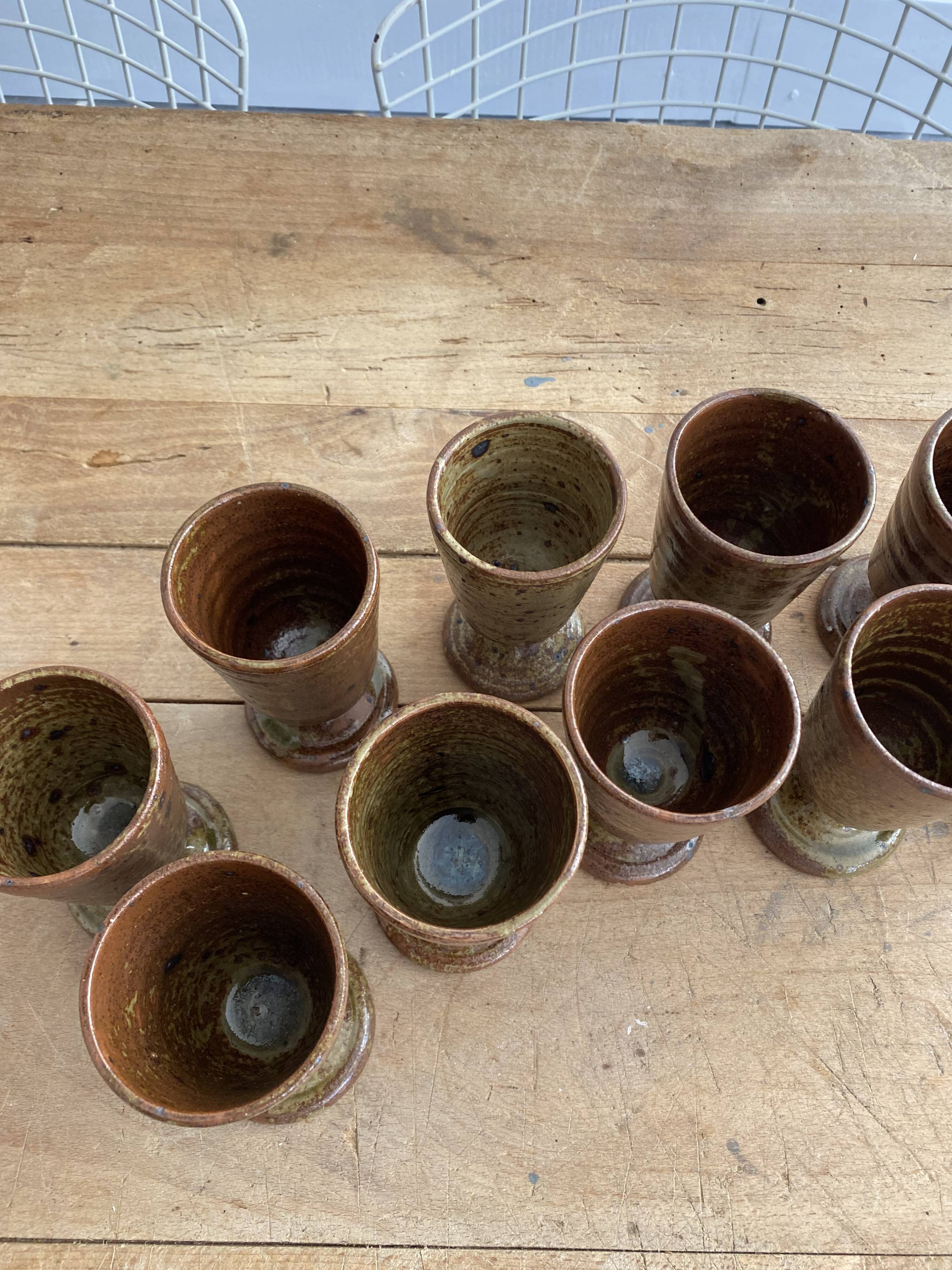 Service 10 glasses in vintage sandstone