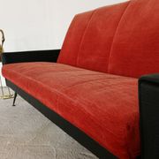 Convertible bench daybed rockabilly red and blakc 50-60s