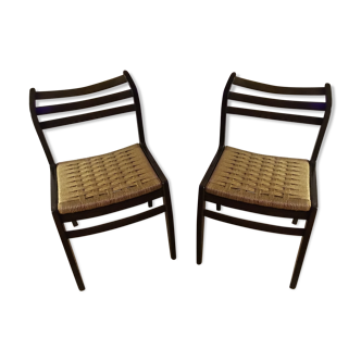 Set de 2 chaises design Niels Otto par J.L mollers année 60