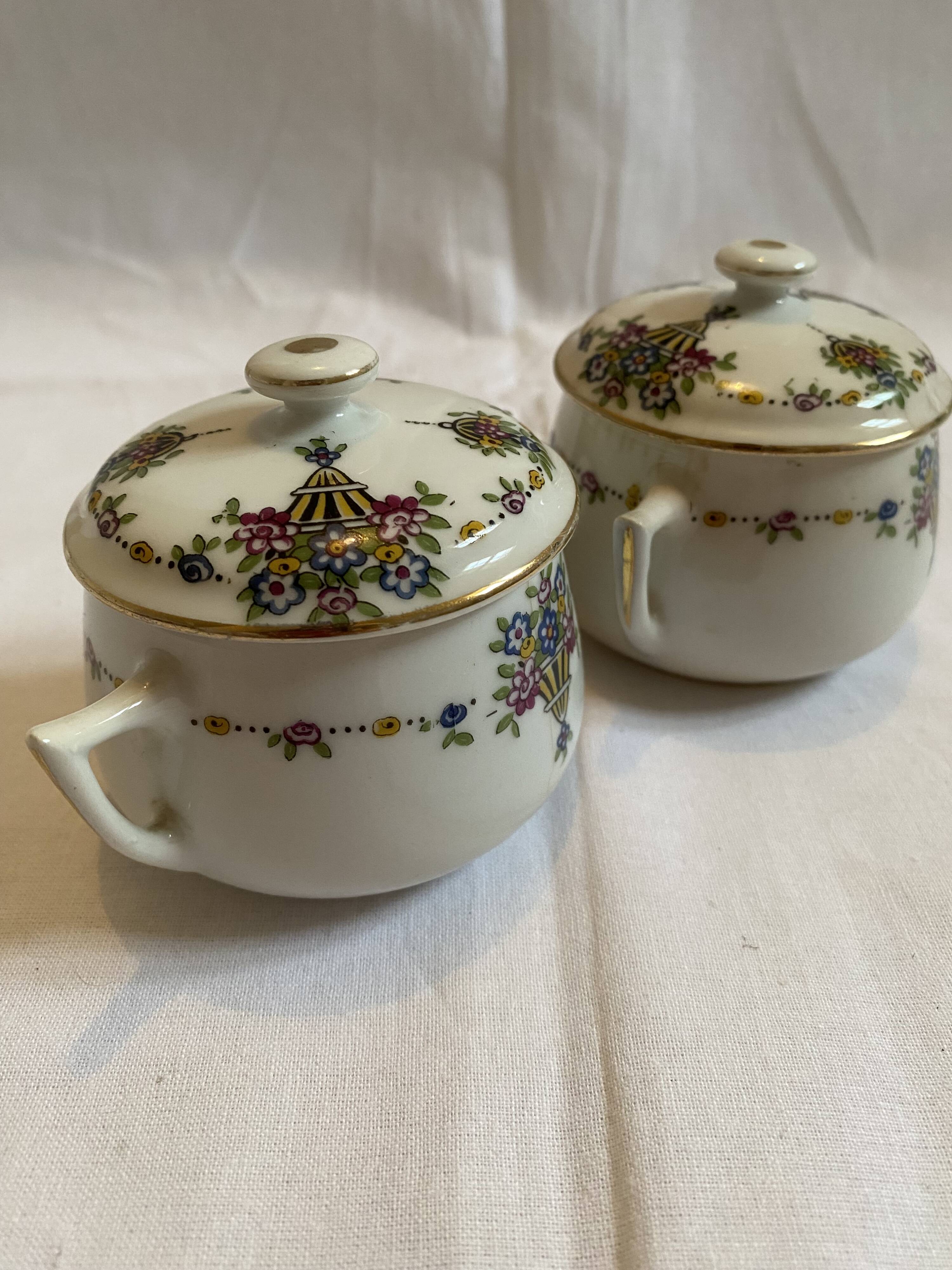 Limoges porcelain sugar bowls