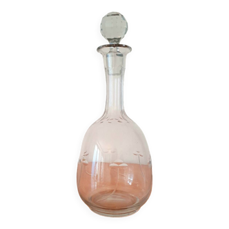 Vintage etched glass carafe