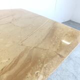 Vintage travertine dining table, 1970s
